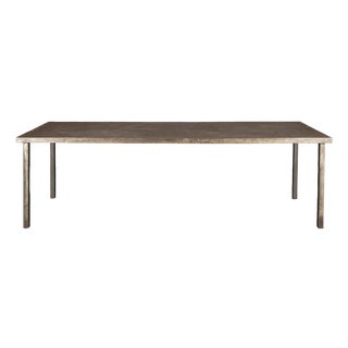 Large Industrial Dining Table in Handcrafted Steel For Sale
