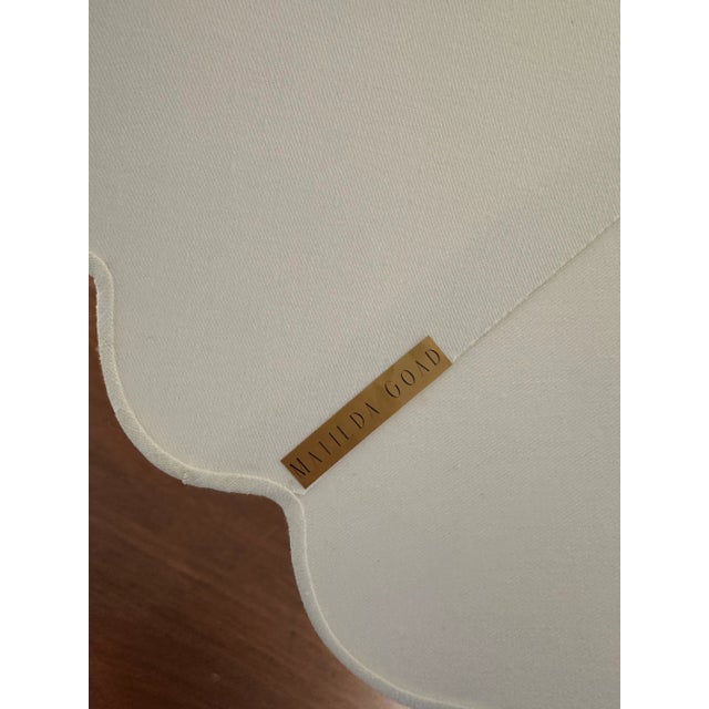 Contemporary Matilda Goad Fabric Scalloped Lamp Shade For Sale - Image 3 of 5