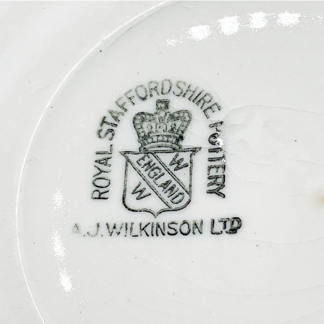Art Deco Art Deco Royal Staffordshire Pottery Wilkinson Ltd Floral Dinnerware - 6 Pieces For Sale - Image 3 of 4