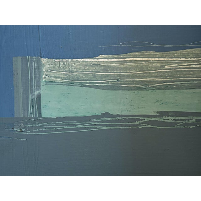 Paint “River Moss" Abstract Art in Antique Frame, Transitional Living Room Art by JTS For Sale - Image 7 of 11