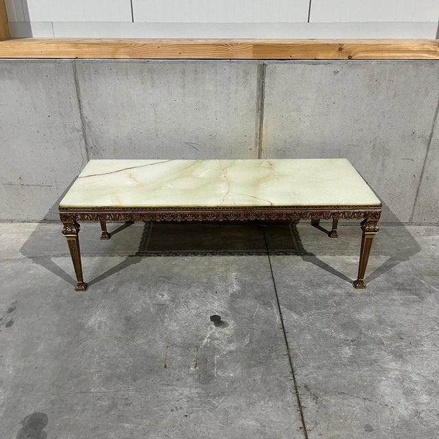 Living Room Table in Brass and Marble For Sale - Image 12 of 13