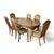Oak and Cane Dining Set With Oval Extending Table and Six Chairs For Sale In Los Angeles - Image 6 of 7