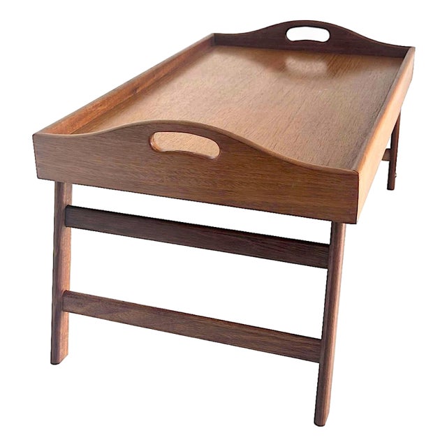 1970s Teak Wood Folding Bed/Lap Tray For Sale