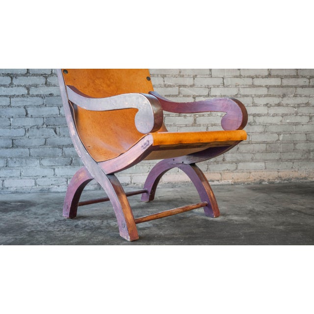 Clara Porset Style Mexican Butaque Chair For Sale - Image 10 of 18