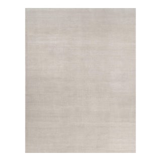 Rug & Kilim’s Oversized Contemporary Textural Solid Rug in Ivory Tones - 13x17 For Sale