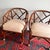 1970s 1960's Bamboo Chairs Tub Barrel Style on Casters Pink Cushions- A Pair For Sale - Image 5 of 12