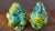 1960s Inarco E2604 Green Majolica-Style Fruit Salt and Pepper Shakers — Pair For Sale - Image 9 of 14