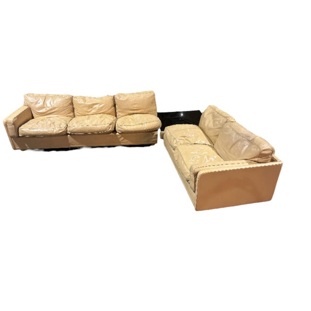 Modular Sofa in Beige Leather by Pierluigi Cerri for Poltrona Frau, 1980s, Set of 3 For Sale - Image 15 of 15