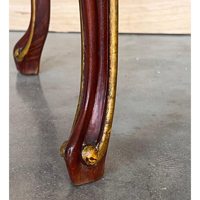 20th Century Pair of Spanish Raspberry Red Wooden Two drawers Nightstands For Sale - Image 9 of 18