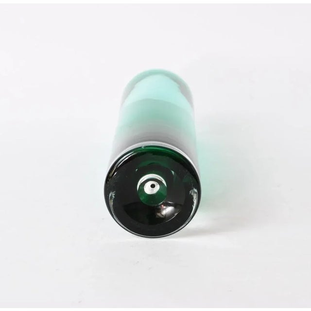 1970s Vintage Green Glass Vase from Schott Zwiesel, 1970s For Sale - Image 5 of 8