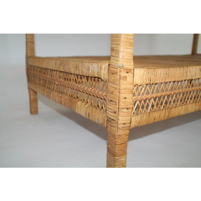 Brown Vintage Rattan Coffee Table For Sale - Image 8 of 10