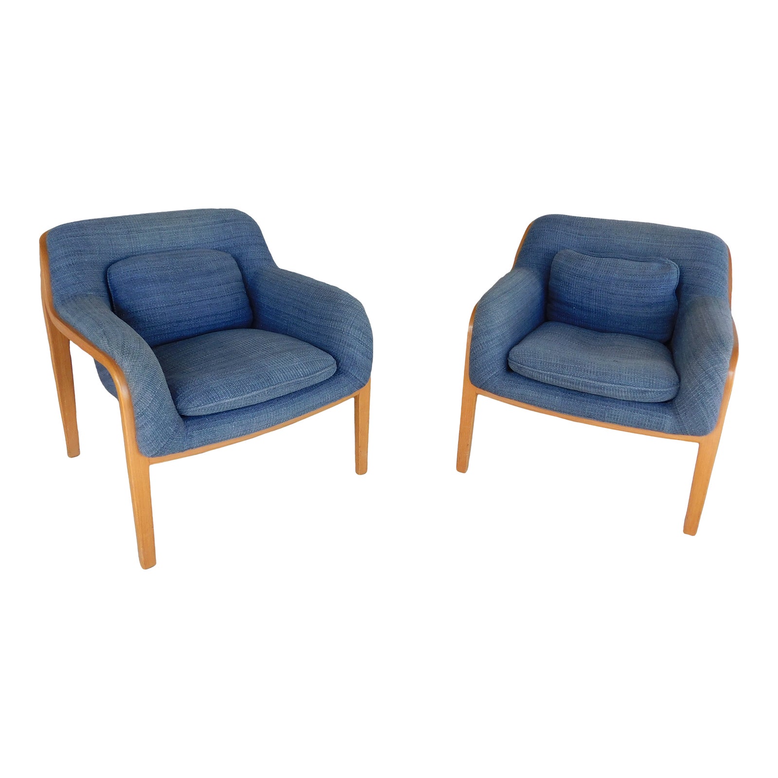 MidCentury Bentwood Lounge Chairs by Bill Stephens for Knoll a Pair