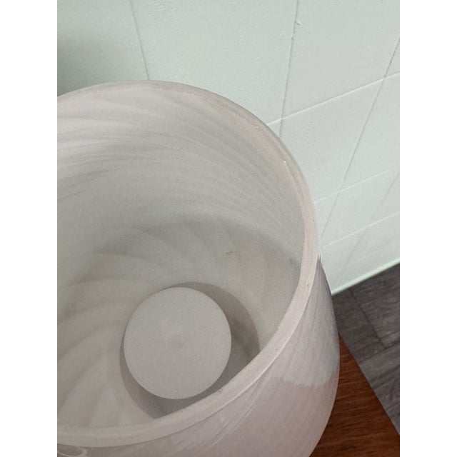 Vintage Italian Opal Murano Glass Lamp, 1970s For Sale - Image 11 of 14