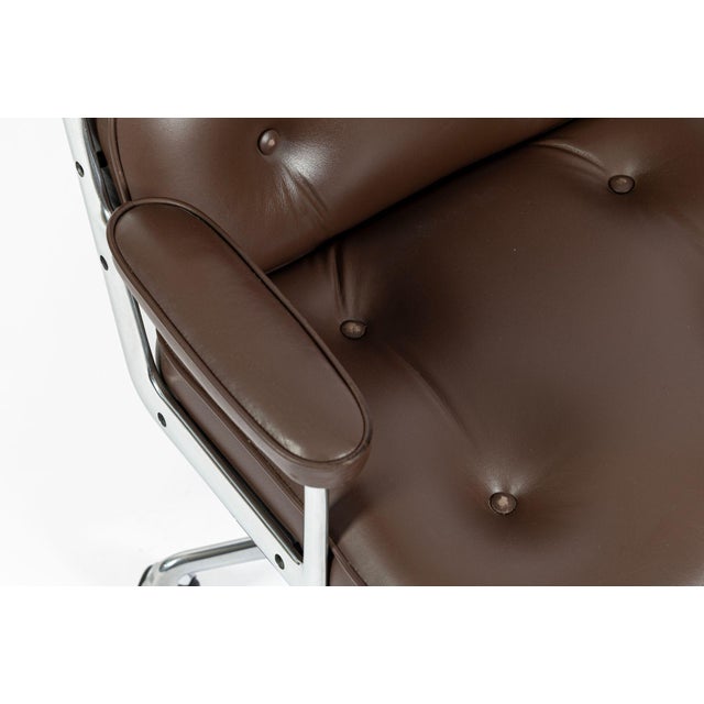 Eames Herman Miller Time Life Brown Leather Office Chair 2017 For Sale - Image 13 of 17