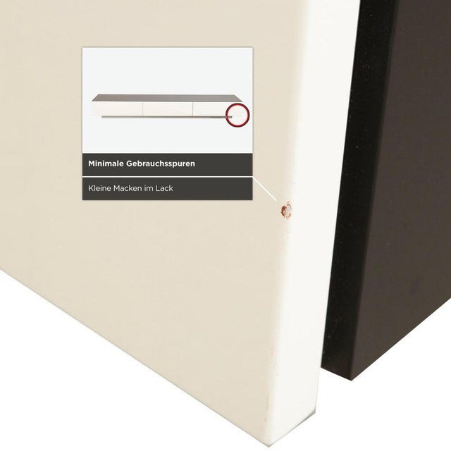 White Cube Sideboard in White and Anthracite Wood with Drawers from Interlübke For Sale - Image 8 of 14