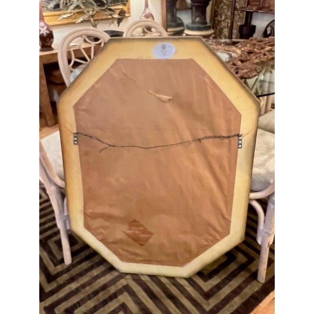 LaBarge Style Tortoiseshell Octagonal Wall Mirror, Vintage 1980s Design For Sale - Image 17 of 17