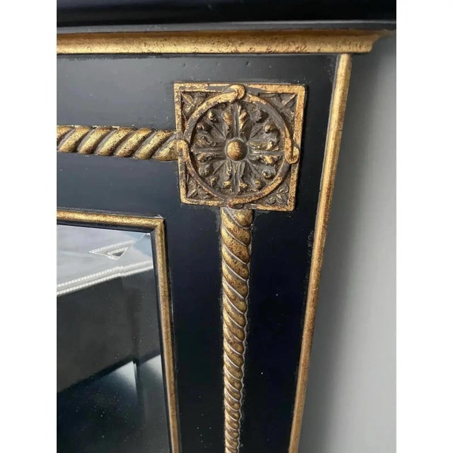 Labarge Neoclassical Empire Style Beveled Wall Mirror For Sale - Image 4 of 6