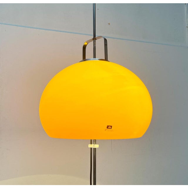 Mid-Century Space Age Italian Yellow Lucerna Floor Lamp from Guzzini, 1960s For Sale - Image 9 of 18
