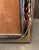Hammered silverplate photograph frame with brass corner swags. Very nice wooden back and marked on silver with an "ARG...
