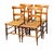 Farmhouse Antique Set of Four Tiger Maple Federal Period Dining Chairs For Sale - Image 3 of 12