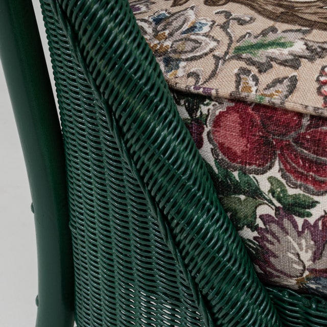 20th Century French Lloyd Loom Chairs With Upholstered Seats - A Pair For Sale - Image 11 of 18