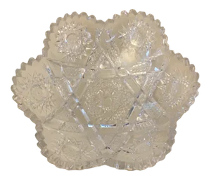 Early 20th Century American Brilliant Period Crystal Bowl