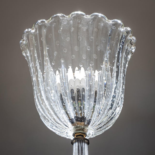 Glass 1940s Attributed to Barovier & Toso Floor Lamp For Sale - Image 7 of 7