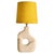 French Abstract Limestone Table Lamp with Yellow Shade by Albert Tormus, 1960s For Sale - Image 11 of 12