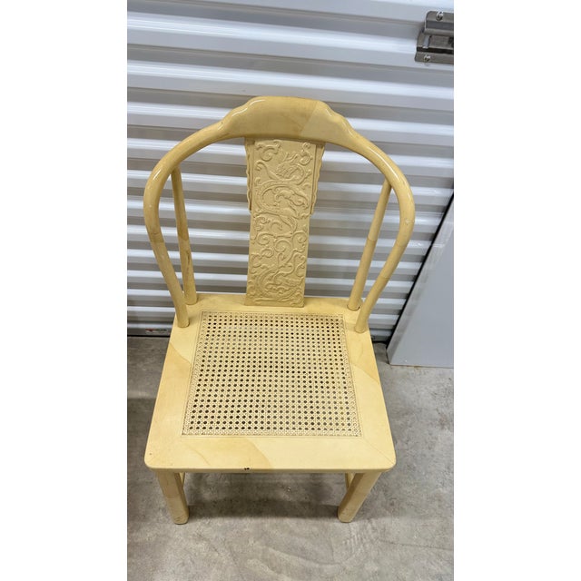 1970s Henredon Chinoiserie Caned Dining Chairs – Set of 4 – Hollywood Regency Project For Sale In Miami - Image 6 of 13