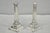 Vintage English Regency Silver Plated Classical Column Small Candlesticks - Pair. Circa Mid 20th Century. Measurements:...
