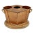 Vintage Art Deco Copper & Brass Double Wine Cooler With Center Ice Well For Sale