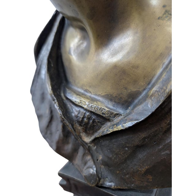 Metal Vincenzo Gemito, Bust of Vincenzo Gemito, Late 19th Century, Bronze For Sale - Image 7 of 8