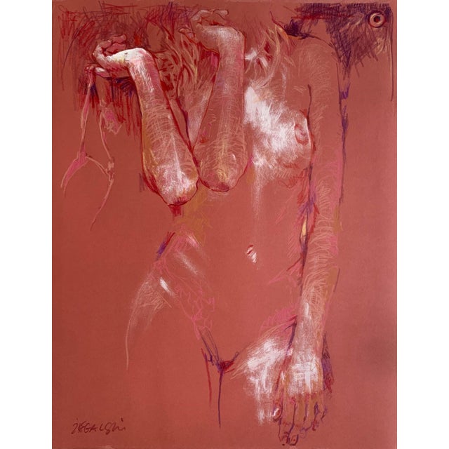 Early 21st Century Leszek Zegalski, Nude, Pastel on Paper For Sale - Image 5 of 5