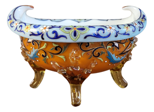 Enamelled Glass Bowl attributed to Auguste Jean, 19th Century