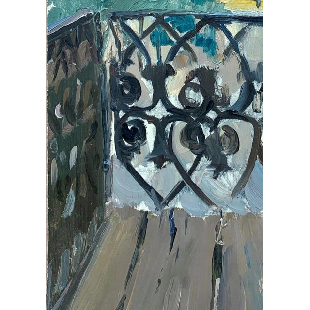 1960s Vintage Urban Oil Painting: Ukrainian Cityscape, 1960 Art 33-23 For Sale - Image 5 of 6
