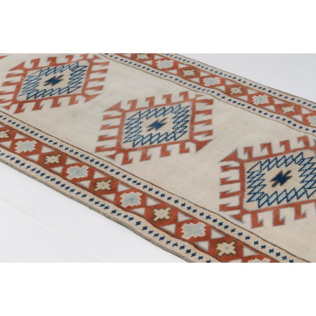 Mid 20th Century Anatolian Decorative Oushak Runner For Sale - Image 9 of 10