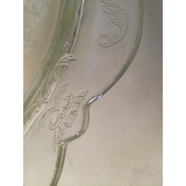 1930s Federal Glass Madrid Clear and Etched Dinner Plates - Set of 3 For Sale - Image 5 of 7