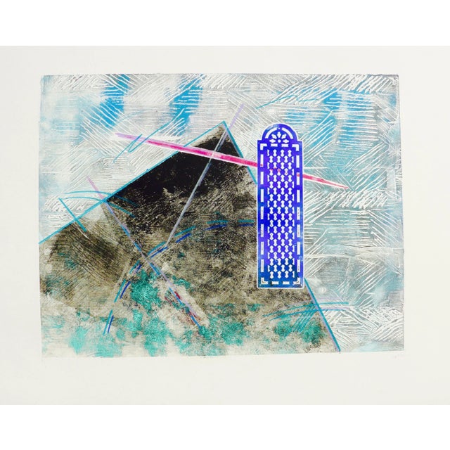 "Pyramid" Martha Holden Contemporary Monoprint on Paper For Sale In Los Angeles - Image 6 of 6