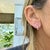 Metal Roberto Coin Classic Pave’ 18k White Gold Diamonds Huggy Hoop Earrings, Pair For Sale - Image 7 of 7