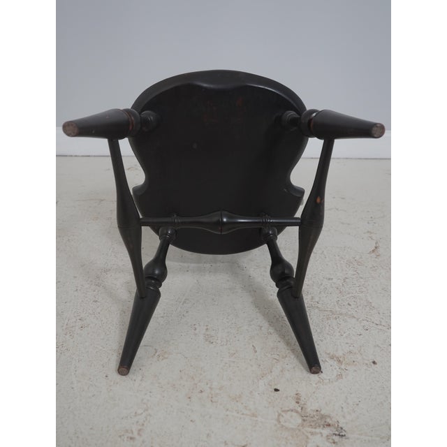 Pair of Dr Dimes Black Bow Back Windsor Side Chairs For Sale - Image 17 of 18
