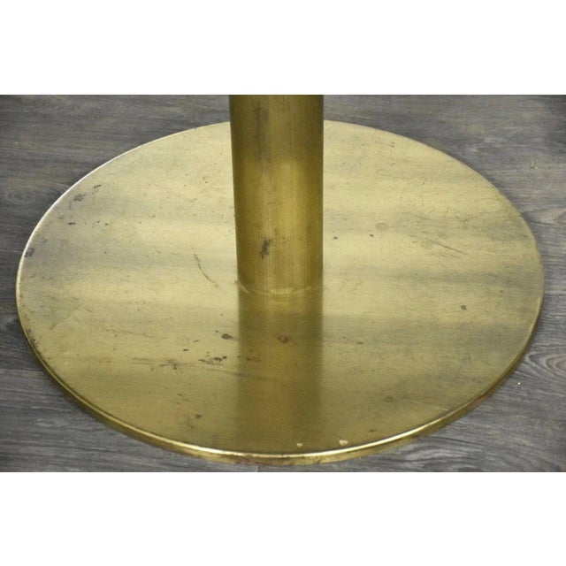 Wood Walnut & Brass MCM Dining Table For Sale - Image 7 of 9