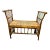 Vintage Coastal Rattan Bench For Sale