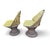 Great pair of MCM patio chairs attributed to Russell Woodard in their hard to find natural color. Original yellow outdoor...