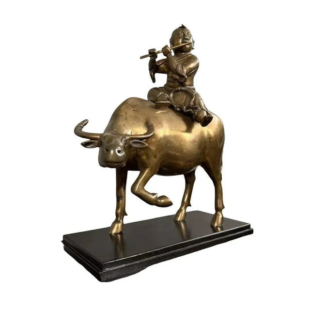 20th Century Asian Bronze Sculpture with Copper Patina & Traces of Silver Plating For Sale - Image 3 of 7