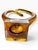 Late 20th Century Vintage Amber Murano-Style Art Glass Heart Sculpture on Lucite Base For Sale - Image 5 of 8
