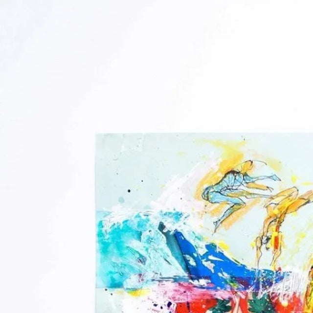 Hand Signed. Mixed technique and collage on cardboard. Lightly damaged on bottom left sheet. Passepartout included. This...