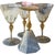 Art Nouveau Set of 4 Antique Venetian Italian Art Glass Galliano Ferro Wine Stems For Sale - Image 3 of 4