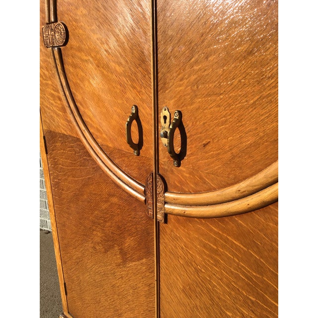 1930s Vintage Circa 1930's Deco Wardrobe For Sale - Image 5 of 12