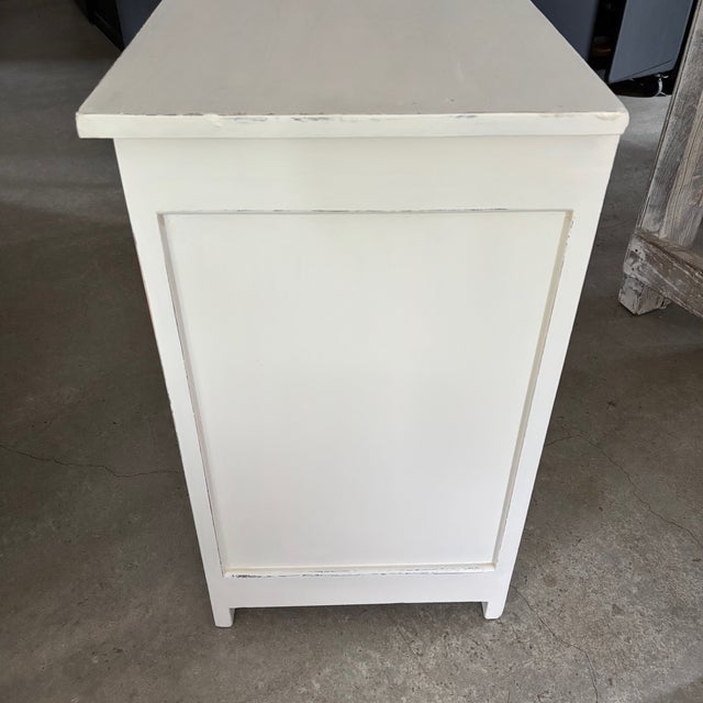 Wooden Jam Buffet in White Patina For Sale - Image 5 of 8