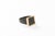 A Byzantine bronze ring with dynamic diagonal line patterns and square edge accent. This bronze coin was minted between...